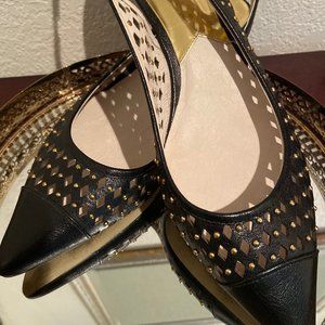 Micheal Kors Studded Leather Slingbacks EUC